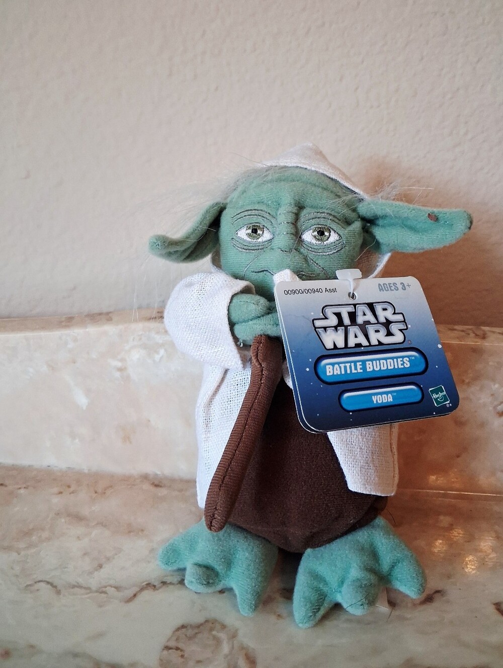 Star Wars YODA Battle Buddies 7" Beanbag Plush Hasbro Stuffed Toy 2004 w/ Tags